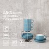 Sweejar Porcelain Espresso Cups with Saucers, 4 Ounce Stackable Cappuccino