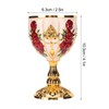 Gold Chalice,3.38oz High Zinc Alloy Retro Embossed Flower Pattern Elegant