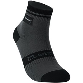 IZL waterproof Thin Socks Odor Resistant Breathable Cushioned Ankle Socks Moisture Wicking for Men and Women Light Gray, 1 Pack Large