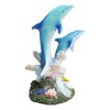 Ebros Sea World 2本のボトルノーズイルカ 水泳 コーラルリーフ 像 高さ5.5インチ 海洋 海洋