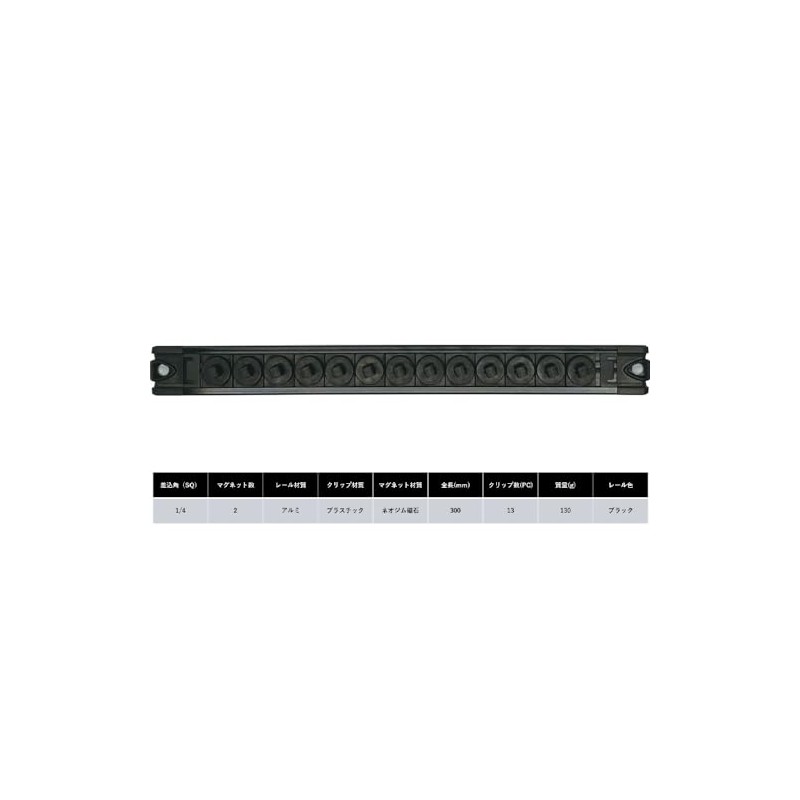 SIGNET 68257 Magnetic Socket Holder, 1/4SQ Insertion Angle, Socket Detachable