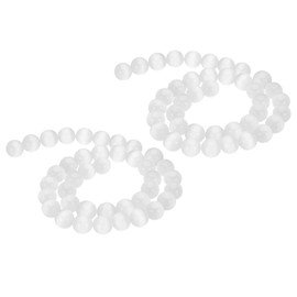 PATIKIL 10 mm Natural Clear Quartz Loose Beads, 2 Strands Crystal Round Stone Strand Beads Gemstone Loose Bead Spacer Beads for Jewelry Making DIY Necklace Bracelet, White