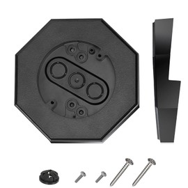 Siding Mounting Block, 8141DBL Siding Mounting Kit with Built-in Electrical Box, Vertical Siding Lamps Mounting Plate Siding Light Blocks for 1/2 inch Lap Siding Black