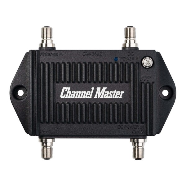Channel Master TV Antenna Booster 2-2-Port TV Antenna Distribution Amplifier,