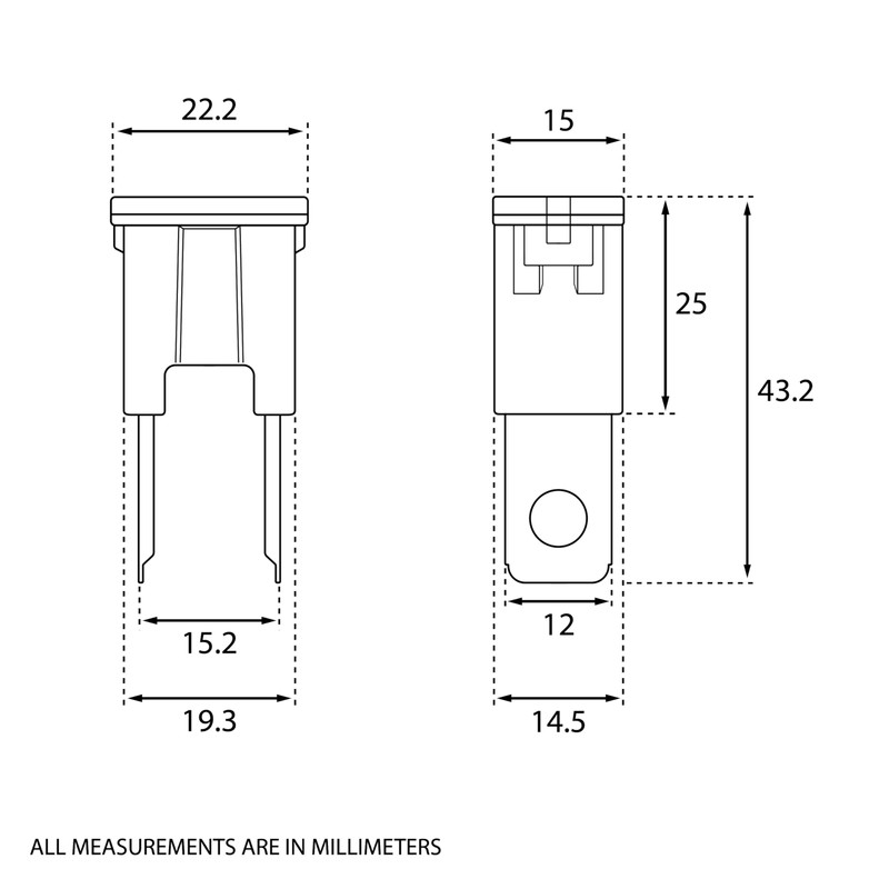 A.A Straight Male Terminal 140 Amp Fuse Replacement for PAL