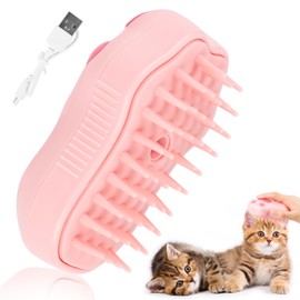 Steamy Katzenbürste - Katzenpfotenform Katzen-Dampfbürste, Katzenspray-Massagekamm, Multifunktionale Hundedampfbürste, Katze Grooming Pinsel Haustier Haarentfernung Kamm für Katze