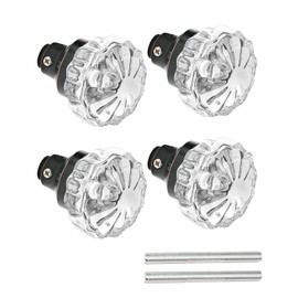 Glass Door Knobs Interior - Vintage Crystal Glass Knobs with Antique Mortise Lock Replacement for Interior Doors, Cabinets, Old-World Style Restorations Oil Rubbed Bronze 2 Pack