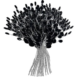 koTTIYA 30pcs Water Drops Artificial Flower Picks Acrylic Flower Branches Simulation Drop Flower Picks Fake Plant Ornaments for Wedding Anniversary Party Decor - Black