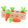 Wooden Pull Carrot Game Number Fine Motor Skill Toy Matching