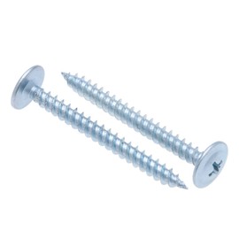 25mm Flange Head Screws (Pack of 50) Phillips Self Tapping Truss Wafer Pan Head Fine Thread Screw Zinc Plated for Wood Woodwork Sheet Metal Plastic Plasterboard Roof Drywall (4.2mm x 25mm)