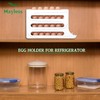 MAYLESS EGG HOLDER FOR FRIDGE, Auto Rolling Fridge Egg Organizer,