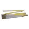 Metrica 23169 Holzgliedermassstab 3 m Duplex-Teilung, weiß/gelb