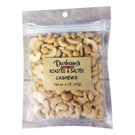 Durhams Roasted & Salted Cashews 6 oz. Bagged