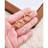 Teppdfann 18K Gold Plated Huggie Hoop Earrings - Twisted Texture