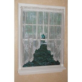 Curtain Chic Cameo Rose Swag, Ivory