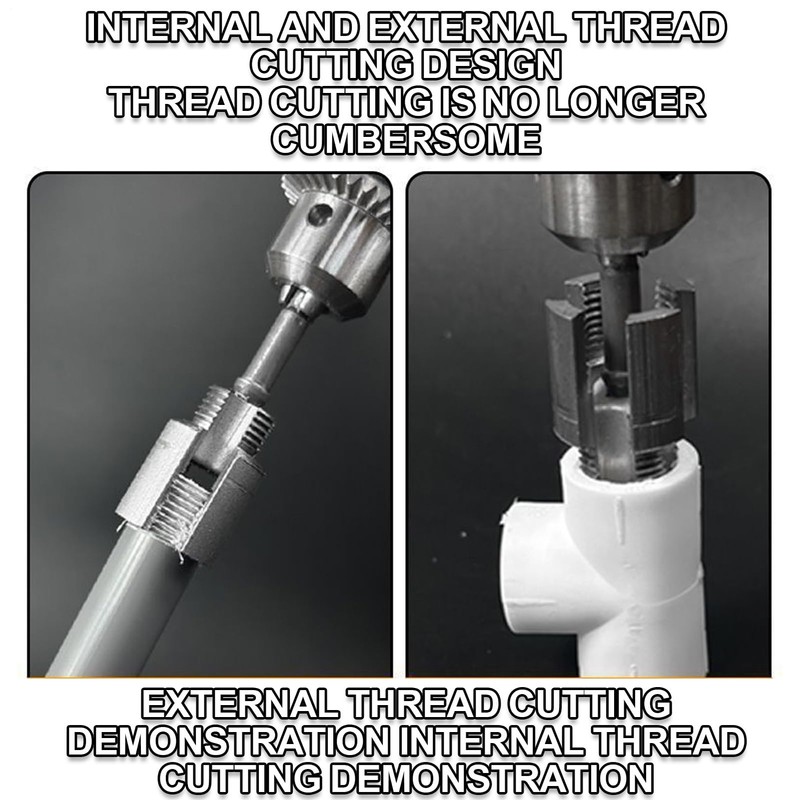 Pipe Threader, PVC Threader for Drill, Cutting Fitting Drill Attachment