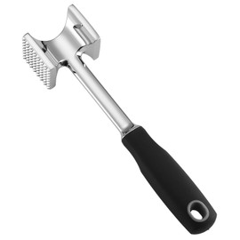 Houlime Gourmet - Herramienta de martillo, ablandador de carne de dos caras, para ablandar carne, carne de res, aves de corral o golpear carnes, nueces, mariscos, etc. Agujero para colgar para un