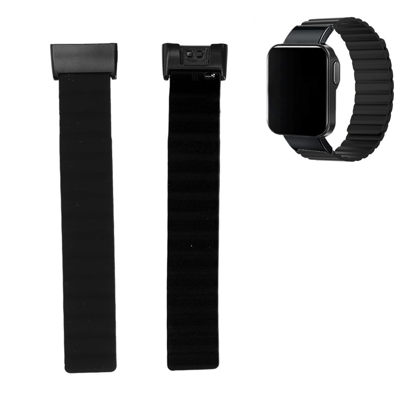 2Pcs Silicone Magnetic Watch Band Adjustable Strap for Redmi Smart