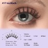 Soft Magnetic Eyelashes Kit with Applicator, No.17 Ice black BearisBug,