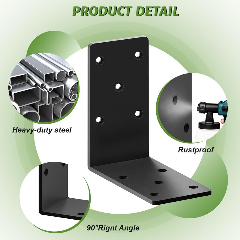Heavy Duty L Brackets, 5" x 5" Heavy Duty Shelf