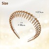 Herbeluemily HM-0094-R01-BK Headband with Comb, Bangs Clip, Men's, Women's, Skin