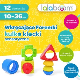 Lalaboom Trefl, Rotating Shapes, Sensor Balls, Locks, Sensory Toy Set, Picture Toy for Girls and Boys, Safe Toy for Children from 10 Months