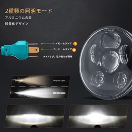 SKTYANTS 5.75" Harley Auto Bike LED Headlight Projector Black Hi/lo