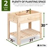 Boldly Growing Cedar Patio Planter with Shelf - BGSP76