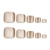 24 Pcs Brown Press on Toenails for Women - YEFIUO