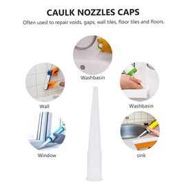 Yuannee Kartuschenspitzen,50 PCS Kartuschenspitzen Silikonspitzen Hochwertige Silikondüsen Ersatzspitzen Mikro Kartuschen für Klebepistolen Dichtmittel Montagearbeiten