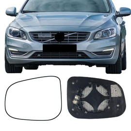 Driver Side View Heated Mirror Glass Replacement With Backing Plate For Volvo S60 S80 V60 2012 2013 2014 2015 2016 2017 2018 Mirror - For Volvo S60 S80 V60 Driver Side Mirror Convex