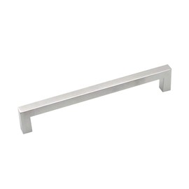 BOZONLI Pack of 2 Furniture Handles, Brushed Stainless Steel, Cupboard Handles, Drawer Handles, Kitchen Cupboard, Door Handle, Hole Spacing, 192 mm, Silver