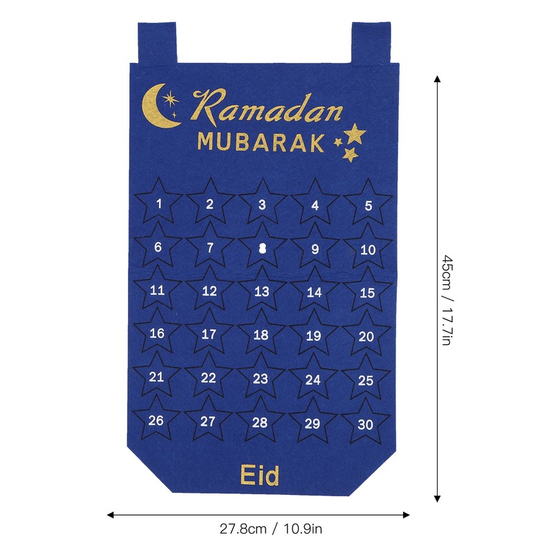 Eid Mubarak Advent Calendar Hanging Fabric Countdown Date Display Ramadan