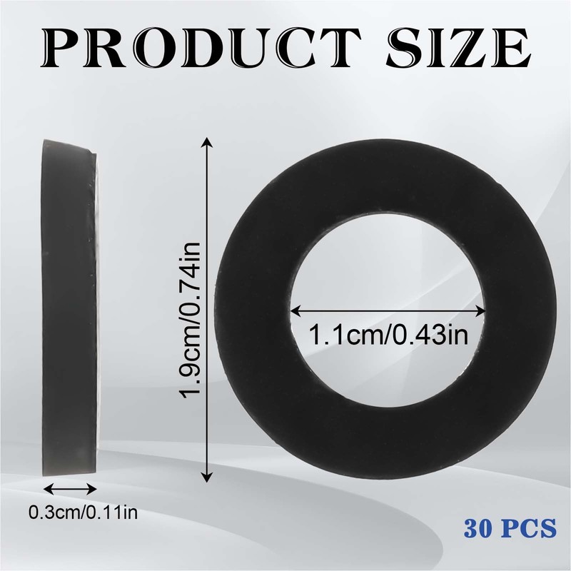 30 PCS Rubber Washers Seals Shower Hose Washers 1/2 Inch