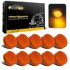 Partsam 10pcs 2.5" Round Amber Trailer 13LED Side Marker, 2.5