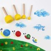Zalizr 10 Piece Sponge Brush Set, Reusable Wooden Handle Foam