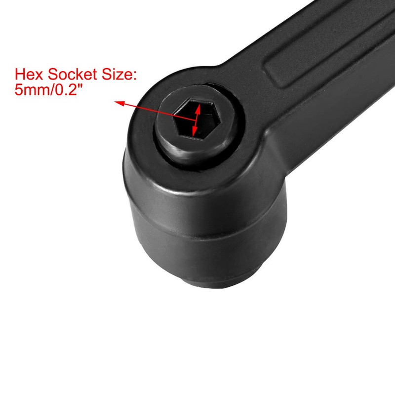sourcing map M10*1.5 Handle Adjustable Clamping Lever Thread Push Button