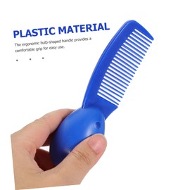 Mikinona Prison Combs Ball Handle 3pcs Set Small Travel Combs Hair Styling Tool Plastic Detangler for Men Women