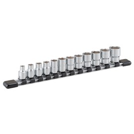 TONE Socket Set (Hexagonal with Holder) HSB312 Insertion Angle 0.3 inch (9.5 mm) (3/8") Inch (12 Pieces)