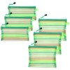 UUYYEO 6 Pcs Striped Mesh Makeup Bags Travel Cosmetic Pouches
