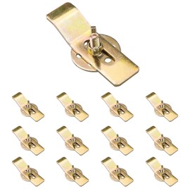 Undermount Sink Clips, 12 PCS Undermount Sink Brackets, Sink Mounting Kit Bracket, Installation Repair Hardware Clips Fastener Support for Kitchen or Bathroom Sinks (Gold)