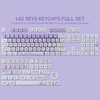 PBT Keycaps Custom Gradient Purple Keycaps Set 142 Keys Dye