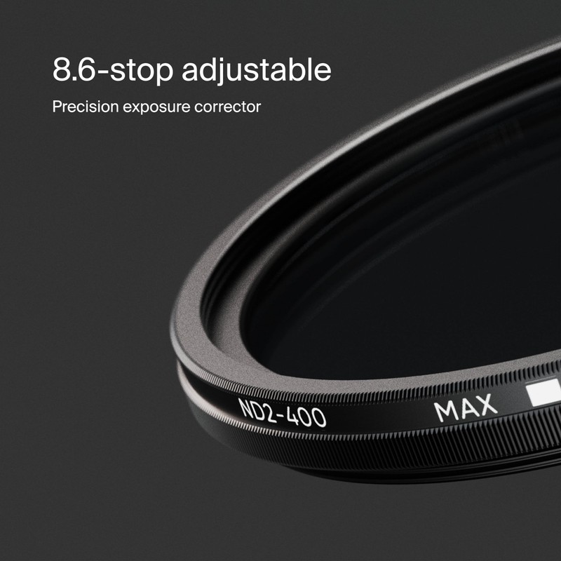 Urth 46mm ND2-400 Variable ND Lens Filter — 1-8.6 Stop