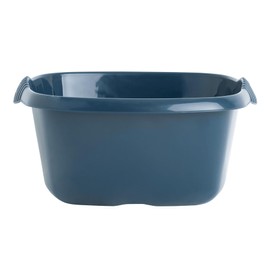 JMS we create smile 32cm Square Kitchen Washing Up Bowl Basin Mixing | Plastic Bowl (Navy)