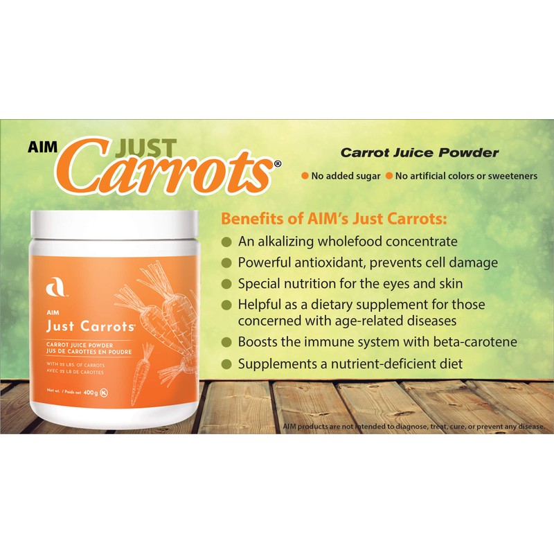 AIM Just Carrots for great carrot juice net wt,14.1oz/400g by