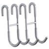 FUNOMOCYA 2pcs Over Door Hook Stainless Steel Dual Clothes Hanger