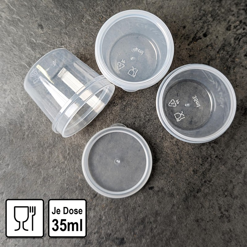 com-four® 96 x Storage Containers with Lids - Universal Plastic