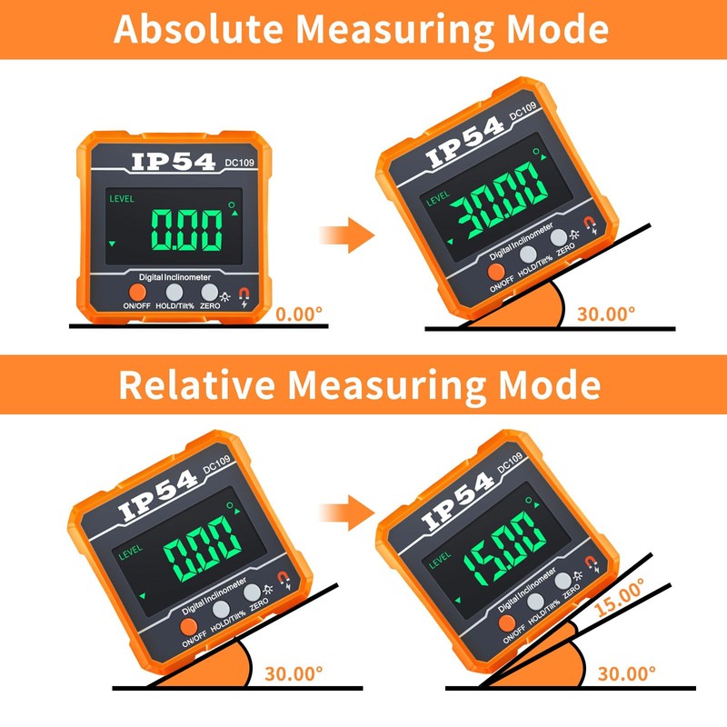 Digital Angle Magnetic Protractor,4 of 90° Measuring Range Mini Digital
