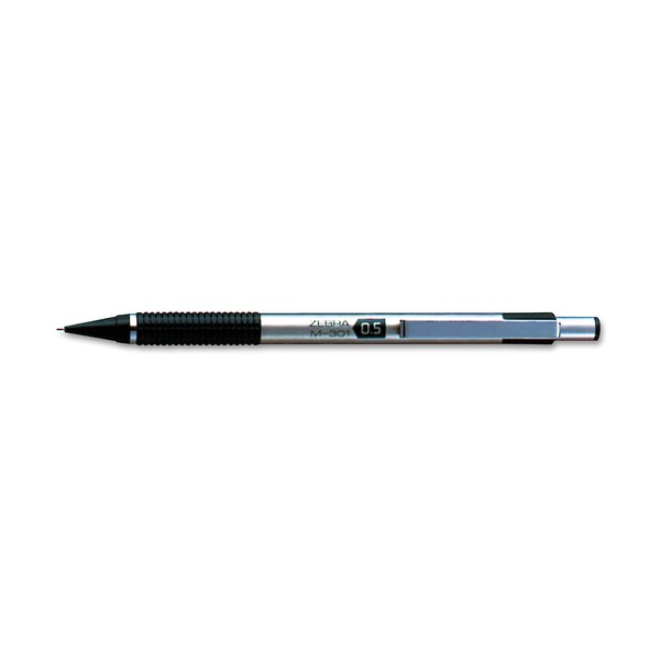 Zebra M-301 Mechanical Pencil, 0.5 mm, Stainless Steel Barrel, EA - ZEB54010