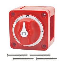 Battery On Off Switch 300A 3 Position Dual Circuit Power Disconnect Cut Off Isolator for Marine Boat Yacht Car Truck Trailer RV Vehicle